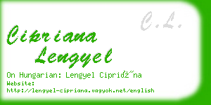 cipriana lengyel business card